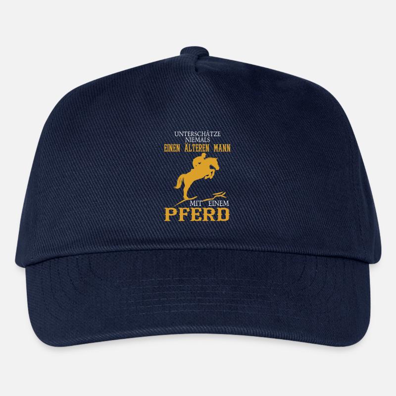 Alter Mann Pferd - Kinder Basecap - Navy