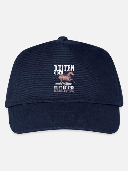 Pferd - Reiten oder nicht reiten bescheuerte Frage - Kinder Basecap - Navy