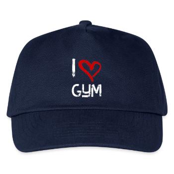 I love gym - Kinder Basecap - Navy - Vorne