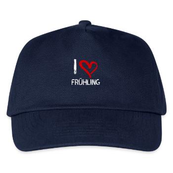Ich liebe Frühling - Kinder Basecap - Navy - Vorne