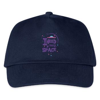 LILA ICH BRAUCHE MEIN PLATZ - UFO Sprüche Shirt - Kinder Basecap - Navy - Vorne