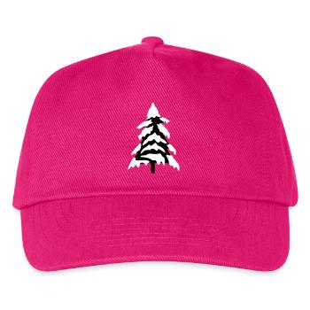 kalt schnee weihnachtsbaum tannenbaum tanne sterne - Kinder Basecap - Fuchsia - Vorne