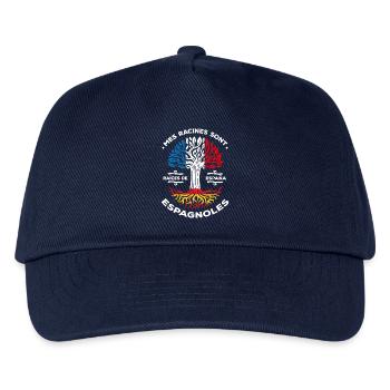 Meine Wurzeln sind spanische Baum Frankreich Spanien - Kinder Basecap - Navy - Vorne