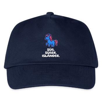 Islandponys Statement Islandpferde Pony Pferdenarr - Kinder Basecap - Navy - Vorne