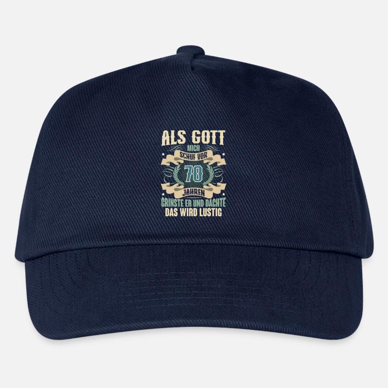 70. Geburtstag Als Gott Mich Schuf Vor - Kinder Basecap - Navy