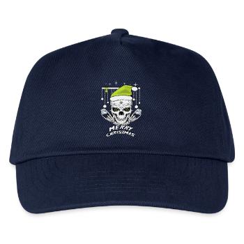 Crâne de Noël vert - Casquette de baseball Enfant - marine - Devant