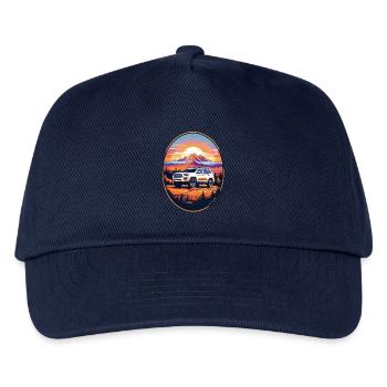 Geländewagen 4x4 - Kinder Basecap - Navy - Vorne