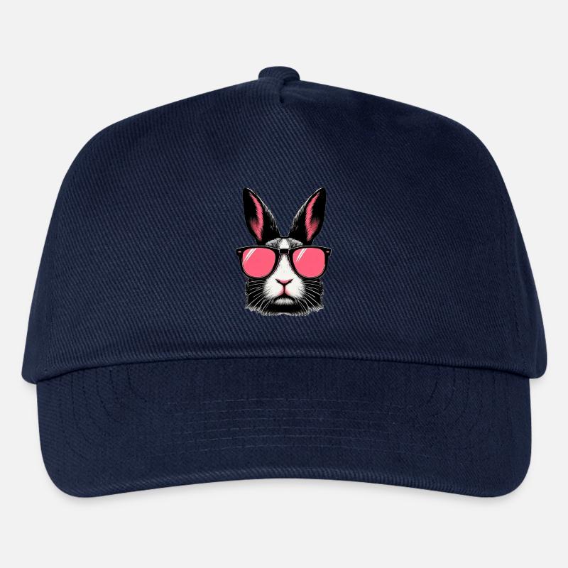 Kaninchen mit Sonnenbrille - Kinder Basecap - Navy