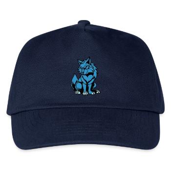 Wolf Comic Animal - Kids’ Baseball Cap - navy - Front