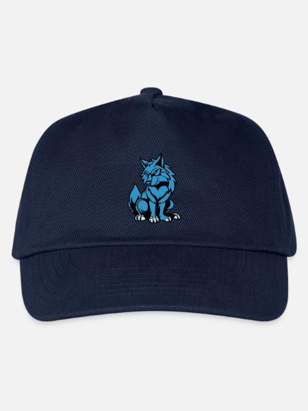 wolf comic tier - Kinder Basecap - Navy
