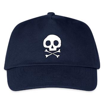 Schädel und Knochen - Kinder Basecap - Navy - Vorne
