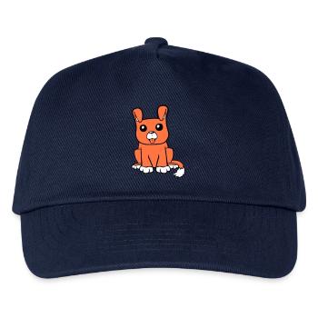 chien assis mignon petit chiot heureux animal de compagnie - Casquette de baseball Enfant - marine - Devant