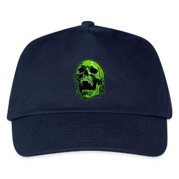 Grüner Vampirschädel - Kinder Basecap - Navy - Vorne