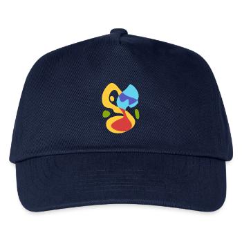 Sommer Meer Melodie - Vintage Kühn Abstrakt - Kinder Basecap - Navy - Vorne