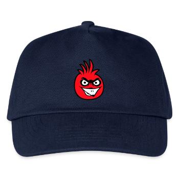 Papagei Vogel starrt böse gefährlich aggresive Wut - Kinder Basecap - Navy - Vorne