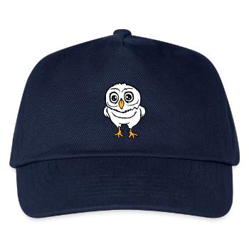 Eule Vogel Uhu Nachtvogel Schleiereule Kauz Comic - Kinder Basecap - Navy - Vorne