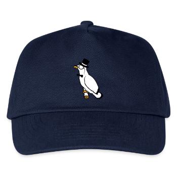 Sir Bird chapeau haut de forme Monocle Lunettes Rich M. - Casquette de baseball Enfant - marine - Devant