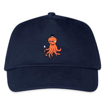 Kraken Mr. Sir Top Hat Monocle Glasses Empire - Kids’ Baseball Cap - navy - Front