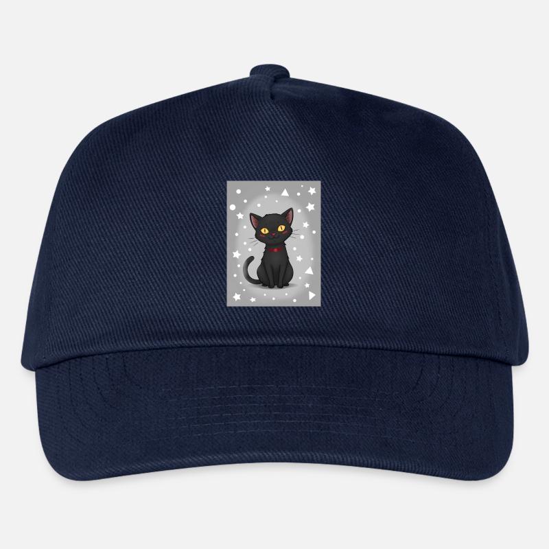 Niedliches Cartoon-Kätzchen - Kinder Basecap - Navy