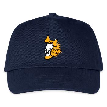 Horse Girl Female Cute Pretty Bow Woman - Kids’ Baseball Cap - navy - Front