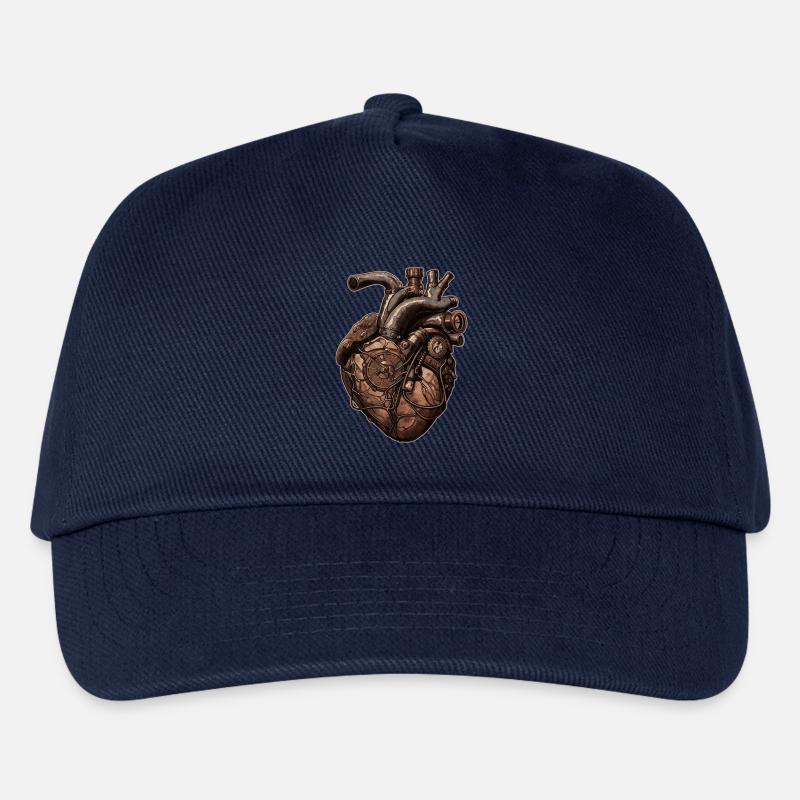 Steampunk Herz Biomechanik - Kinder Basecap - Navy