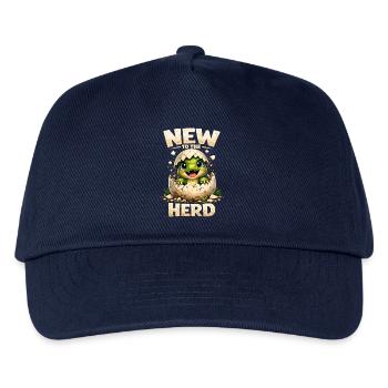 Cute Baby Dinosaur – New to the Herd - Kids’ Baseball Cap - navy - Front