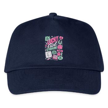 Lucky Girl Syndrome Motivation Design - Kinder Basecap - Navy - Vorne