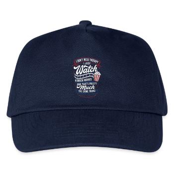 Horror Movies Are My Therapy Quote - Kids’ Baseball Cap - navy - Front