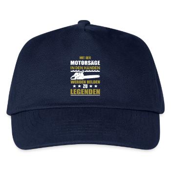 Mit der Motorsäge werden Helden zu Legenden - Kinder Basecap - Navy - Vorne