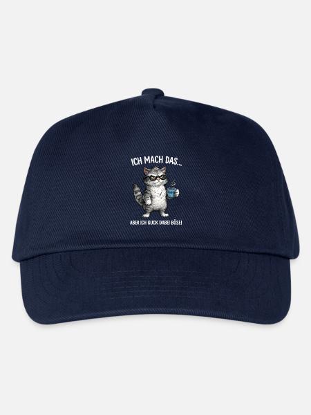 Katze - Ich mach das … aber ich guck dabei böse - Kinder Basecap - Navy