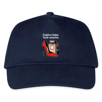 Fashion fades. Style remains. - Elegant High Heel  - Kinder Basecap - Navy - Vorne