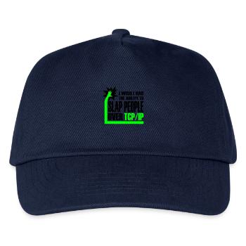 slap_over_tcp_ip - Kids’ Baseball Cap - navy - Front