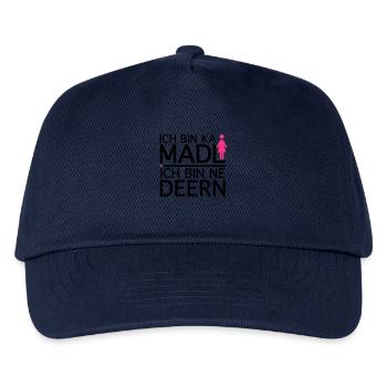 Ich bin ka Madl, Ich bin ne Deern - Kinder Basecap - Navy - Vorne