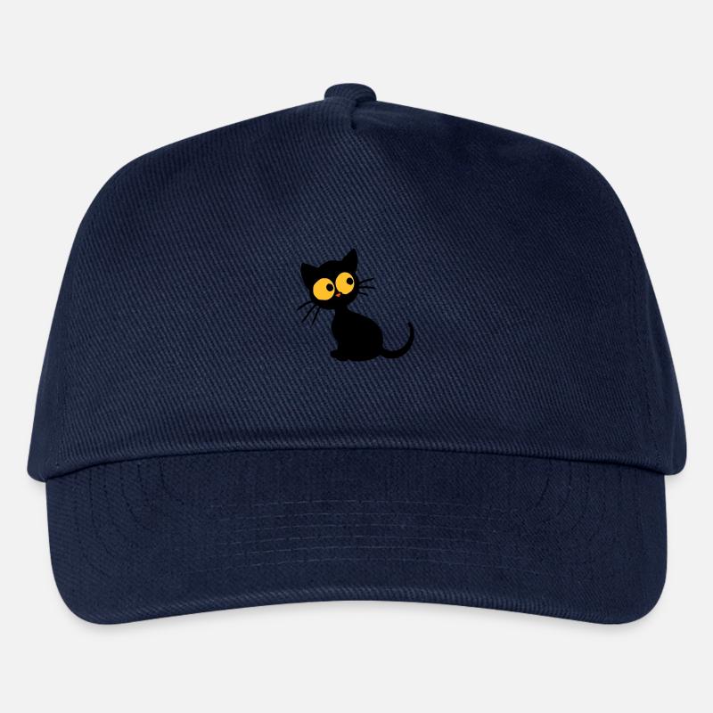 Schwarzes Kätzchen - Kinder Basecap - Navy