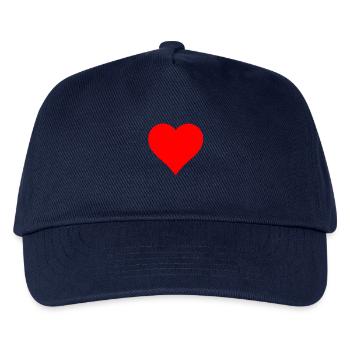 Coeur Rouge - Casquette de baseball Enfant - marine - Devant