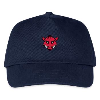 Wildschwein Gesicht 3c - Kinder Basecap - Navy - Vorne