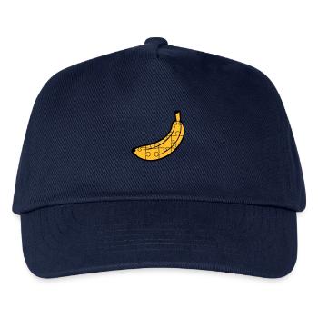 puzzle banana fruit food hunger delicious love muste - Kids’ Baseball Cap - navy - Front