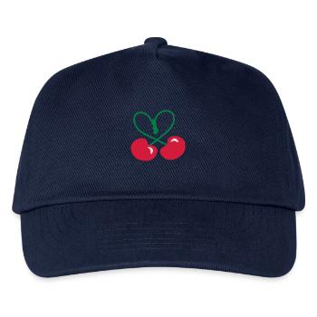 Rockabilly Kirsche Hertz Symbol patjila 2014 - Kinder Basecap - Navy - Vorne