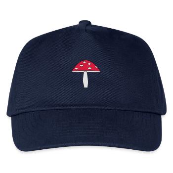 Pilz, Fliegenpilz - Kinder Basecap - Navy - Vorne