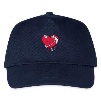 herz verwundet gebrochen patient verarztet krank l - Kinder Basecap - Navy - Vorne