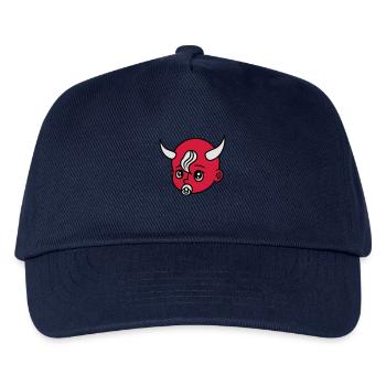 kopf gesicht böse teufel dämon hölle teufelchen sa - Kinder Basecap - Navy - Vorne