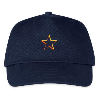 Yellow 3D star - Kids’ Baseball Cap - navy - Front