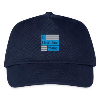 Hi I dont care - Kinder Basecap - Navy - Vorne