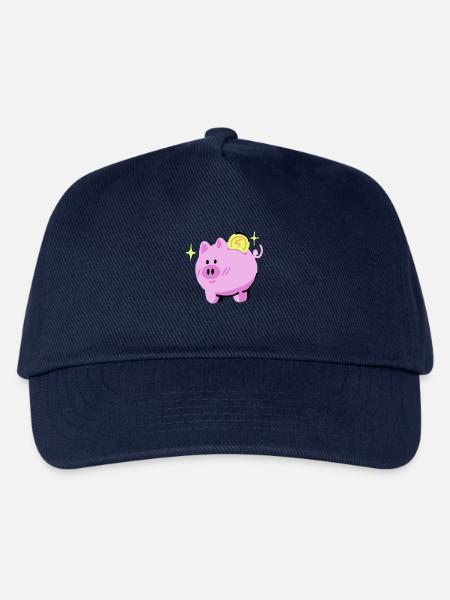 Geld Sparschwein - Kinder Basecap - Navy