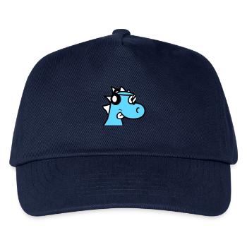Cool DJ Dino Face Dinosaur Party Head Fun - Kids’ Baseball Cap - navy - Front