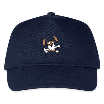 Funny Dog Big Bone Mouth Mouth Hunger Cool - Kids’ Baseball Cap - navy - Front