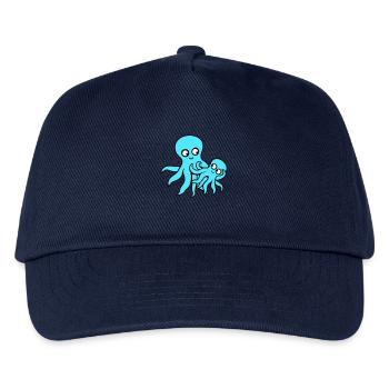 Octopus Mom Dad Child Baby Mother Father Family - Kids’ Baseball Cap - navy - Front