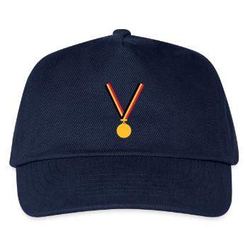 gold_medaille_be_3_clr - Kinder Basecap - Navy - Vorne