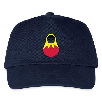 Matroschka / Babuschka - russische Puppe in Puppe - Kinder Basecap - Navy - Vorne