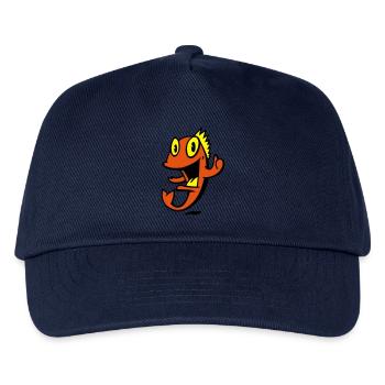 Marine lächelnder Fisch - Kinder Basecap - Navy - Vorne